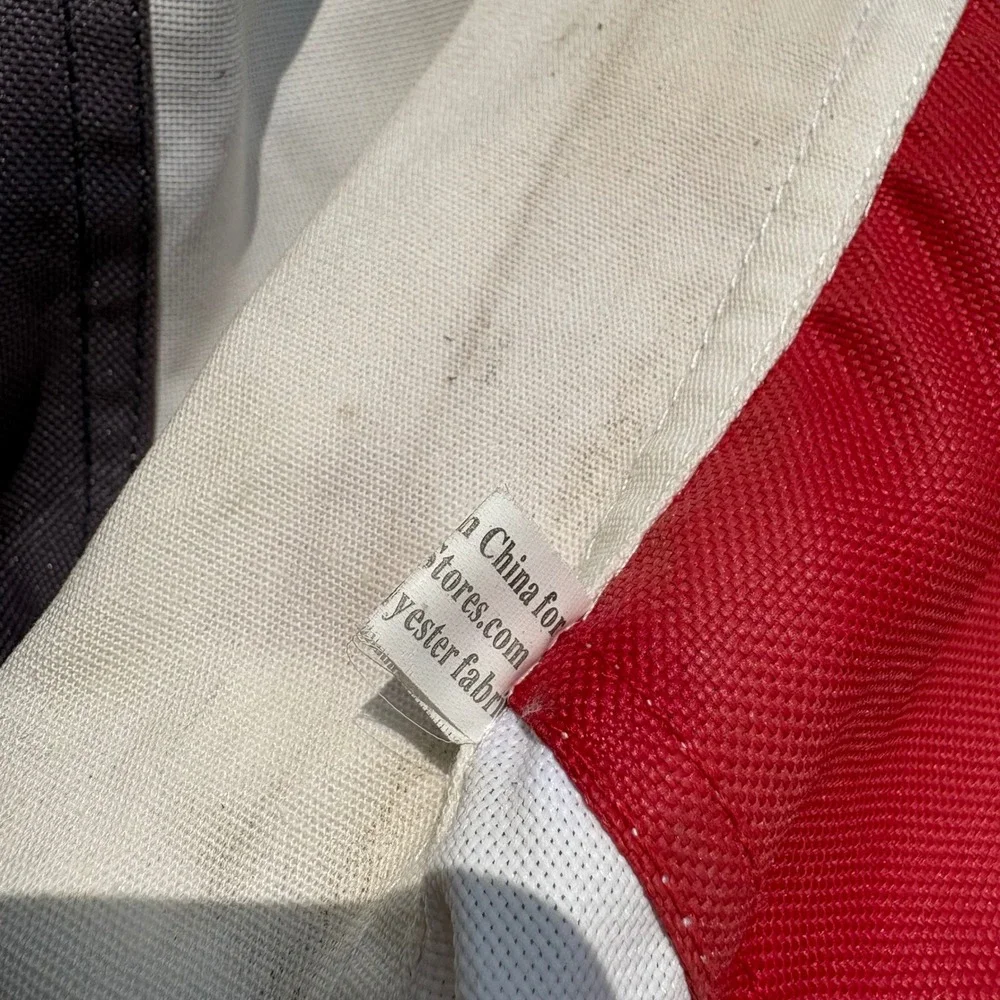 Vintage Pleated Fan Flag Bunting Unisex 68x36 Red White Blue Patriotic Decor‎